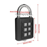 6 Digit Button Combination Password Lock Portable Travel Anti-theft Luggage Backpack Zipper Lock Dormitory Cabinet Padlock