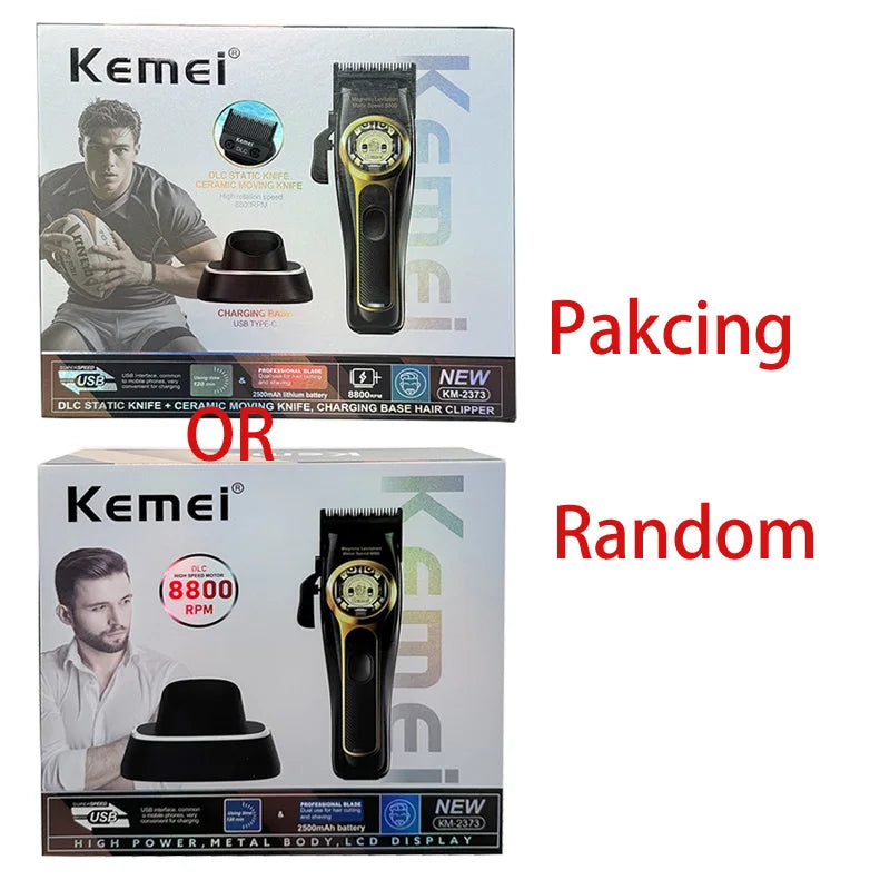 Kemei KM-2373 Baber Hair Clipper Professional Hair Cutting Machine With Charging Base For Men Electric Hair Trimmer Men Gift