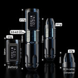 Ambition MARS-U Professional Wireless Tattoo Machine Pen Adjustable Stroke 2-4mm Cartridge 1800mAh Coreless Motor Tattoo Artists