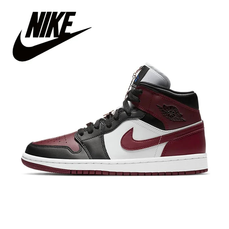 Nike Men's Shoes Air Jordan 1 High AJ1 White Black High Top Retro Basketball Shoes