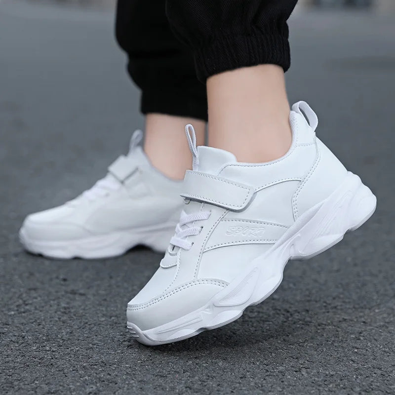 Children's Fashion Sports Shoes Breathable Student Black School Walking Shoes Anti-skid Boys & Girls Casual Running Sneaker