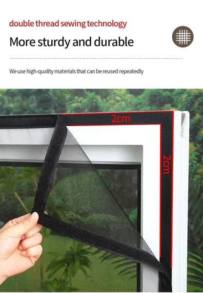 Black，Mosquito net magnetic screen air curtain invisible customized size，Magnetic stripe opens from the middle，motorhomes， car
