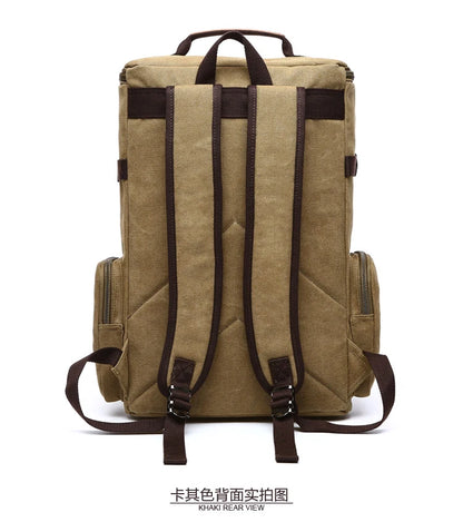 Mochila de lona multifuncional DISCOVERY-SUN, mochila informal para senderismo, mochila escolar para deportes al aire libre, mochila de viaje de gran capacidad.