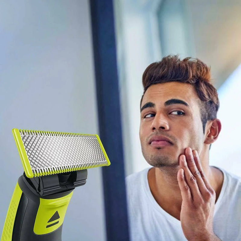 Shaver Replacement Blades ＆ Nose Hair Trimmer Replacement Heads for Philips OneBlade One Blade Pro Hybrid Electric Shaver Blades