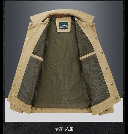 Spring Autumn Jacket Men Cotton Windbreaker Bomber Coat Military Men's Tactics Jackets Man Cargo Casual Jacket Mens Clothes 2024