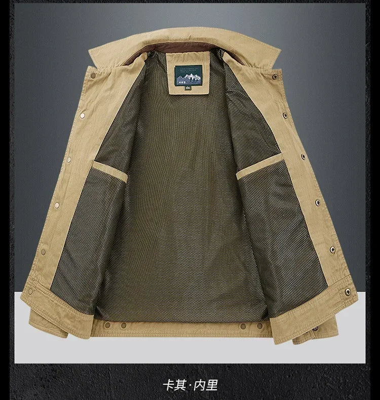 Spring Autumn Jacket Men Cotton Windbreaker Bomber Coat Military Men's Tactics Jackets Man Cargo Casual Jacket Mens Clothes New