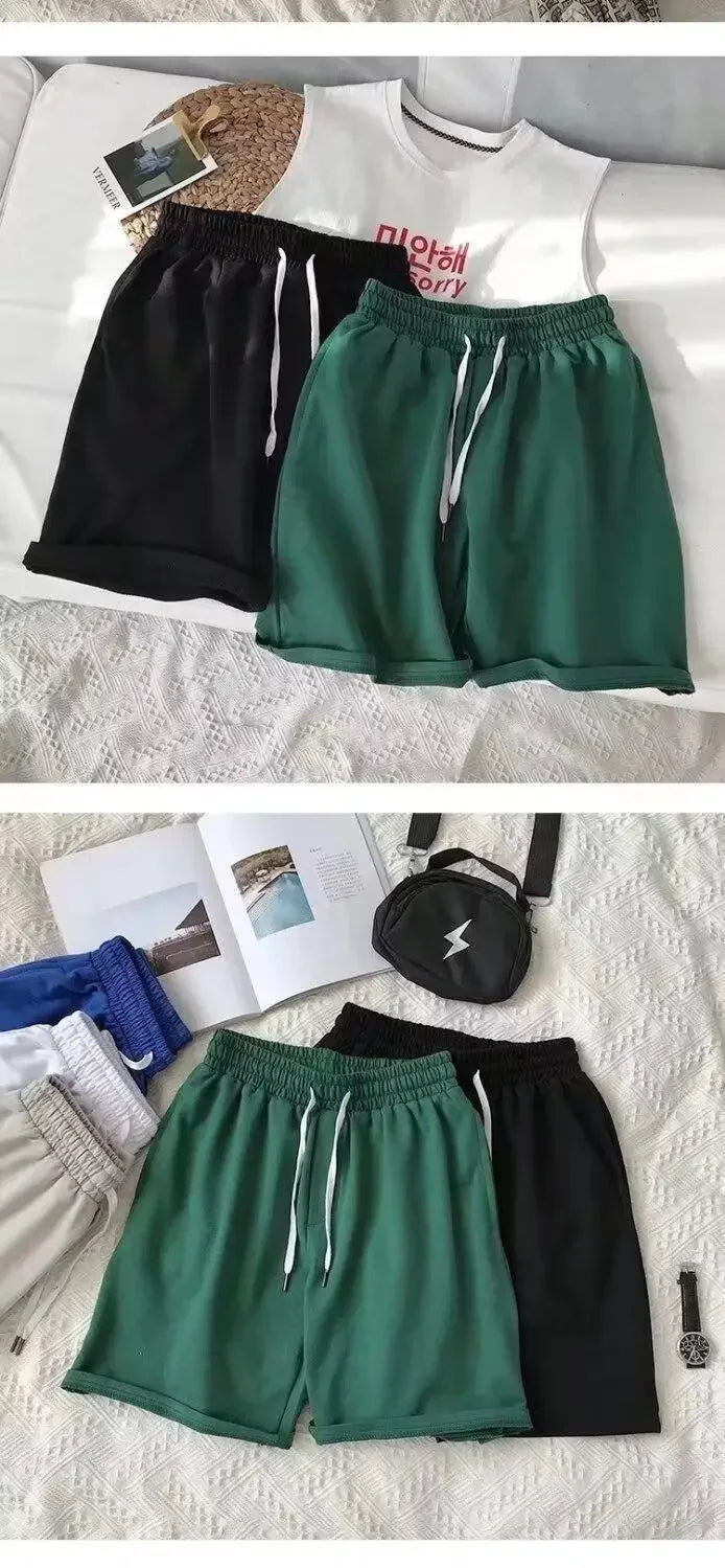 Trendy Brand Casual Loose-fit Men's Shorts Summer Home Comfort Sweatpants Sleepwear Stylish Five-piece Pants