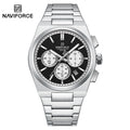 NAVIFORCE Men Casual Sport Quartz Calendar Wrist Watch for Man Business Steel Strap Waterproof Male Clock Relogio Masculino