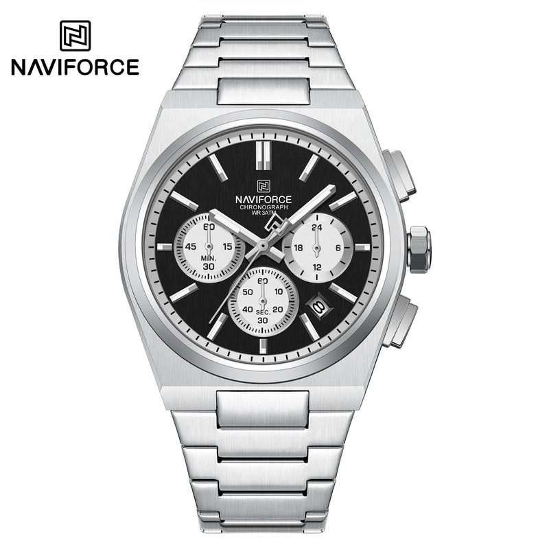 NAVIFORCE Men Casual Sport Quartz Calendar Wrist Watch for Man Business Steel Strap Waterproof Male Clock Relogio Masculino