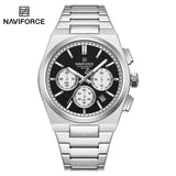 NAVIFORCE Men Casual Sport Quartz Calendar Wrist Watch for Men Business Steel Strap Waterproof Male Clock Relogio Masculino