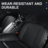 SEAMETAL Full-Wrapped Car Seat Cover Breathable Hole PU Car Front Seat Cushion Universal Anti Slip Auto Chair Protector Cover
