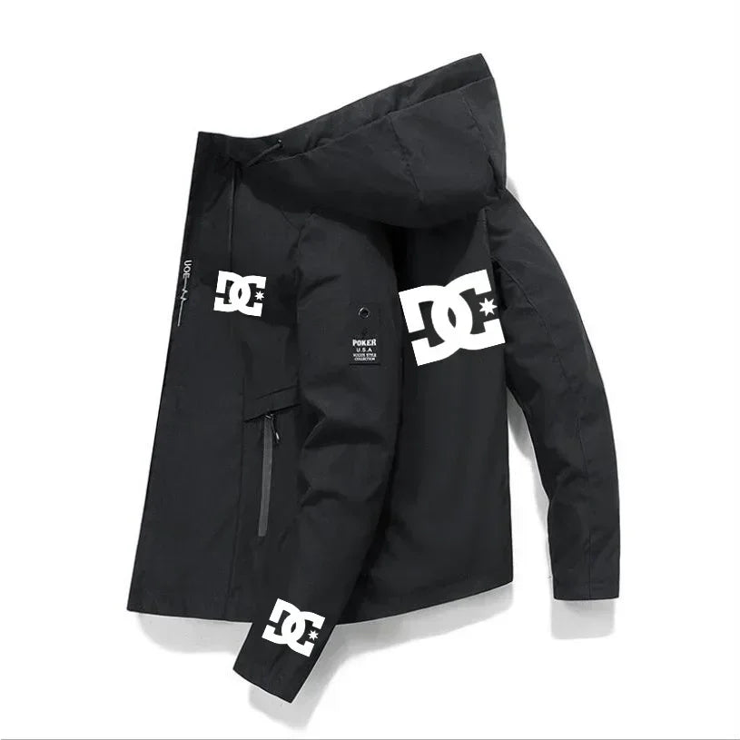 Nueva chaqueta impermeable de pesca para hombre de DC, primavera/otoño, sudadera con capucha, cortavientos, ropa deportiva, prendas de abrigo.
