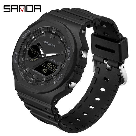 Relojes deportivos para exteriores SANDA para hombre, relojes digitales LED, militares, resistentes al agua, con fecha, reloj electrónico para niño y niña, reloj masculino