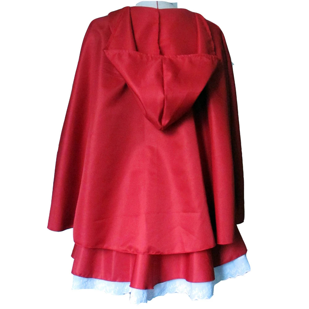 Disfraces de Halloween de S-6XL para mujer, vestido rojo con capucha, disfraz de mujer, disfraces femeninos adultos