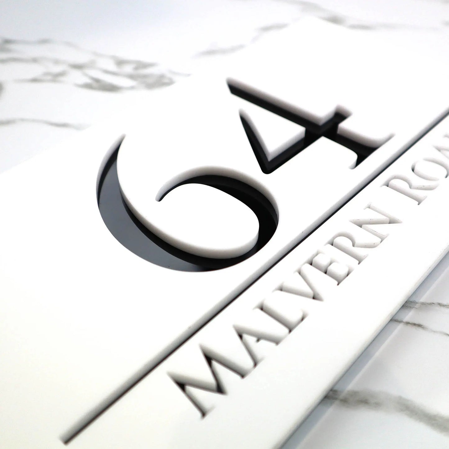 Matte Black Gray Personalized Laser Cut Large Acrylic Modern 3D Floating House Number sign Outdoor Street Family Name Plaque Are
