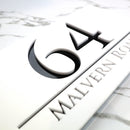 Matte Black Gray Personalized Laser Cut Large Acrylic Modern 3D Floating House Number sign Outdoor Street Family Name Plaque Are