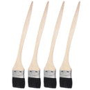 uxcell Bent Radiator Paint Brush 17" Length 2.5" Width Bristle with Long Wood Handle for Wall Treatment Black 4 Pcs