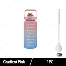 2025 Spring/Summer 2L Large Capacity Outdoor Plastic Bouncing Straw Sports Water Bottle Leak-proof Portable Refill Cups