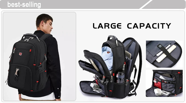 Mochila impermeable para portátil de 17/20 pulgadas 2025, mochila de viaje para hombre y mujer, mochila Oxford, mochila escolar moderna para hombre