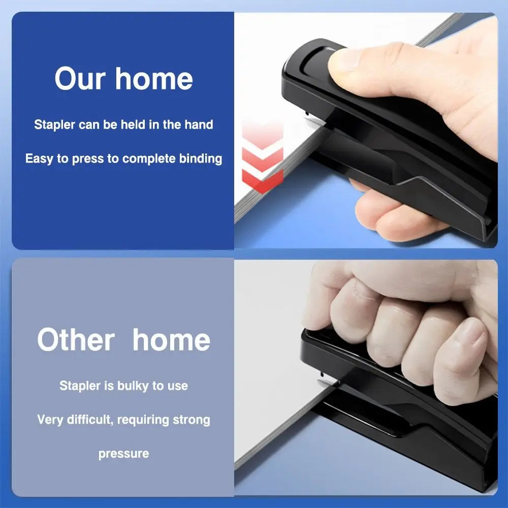 High Quality Use 24/6 Staples Stapler Color Mini Portable Long Stapler Effortless Labor-saving Stapling Machine Office School
