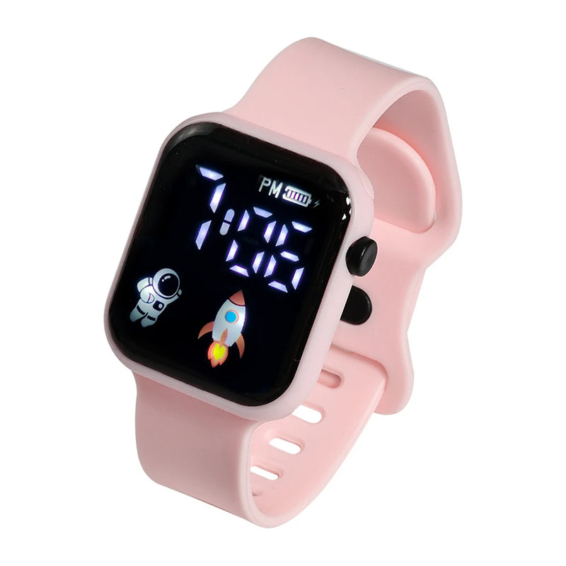 New Student Smart Watch Men's and Women's Astronaut Rocket Touch Screen Sports Electronic Watch Children's Festival Gift