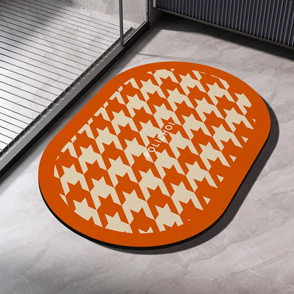 Diatomaceous Earth Bath Mat Bathroom Rug Absorbent Non-slip Floor Foot Mats Quick Dry Shower Carpet Toilet Pad Doormat Washable