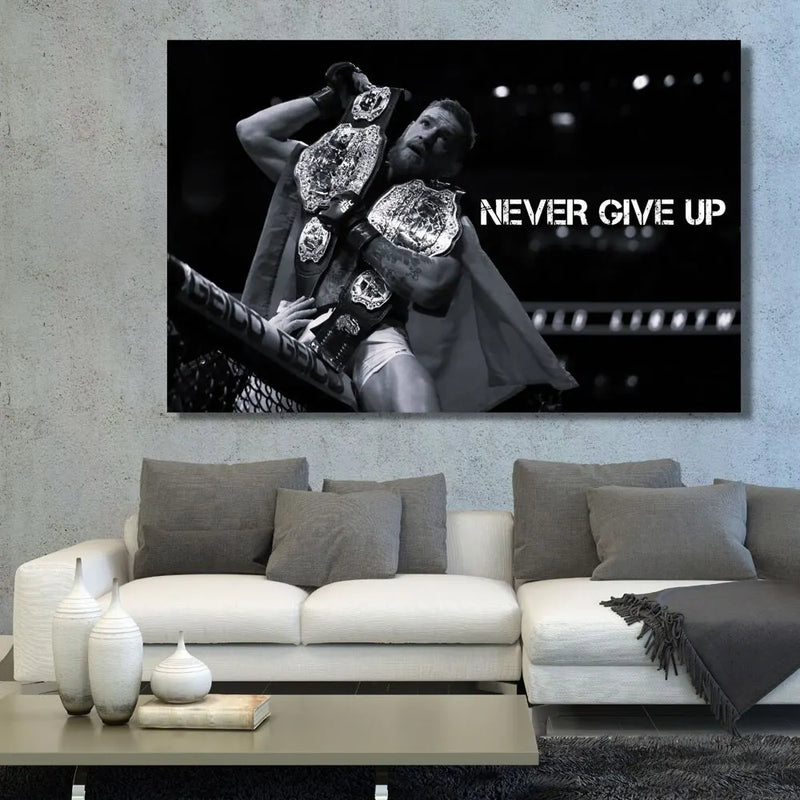 Motivational Conor McGregor Boxing Canvas Print  Professional Boxer Poster Wall Art for Gym Home  Office Decor