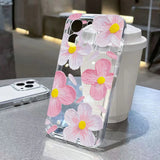 Honeybee Flower Pattern Clear Case For Xiaomi 14T Cases Xiaomi 13 12 11 Lite 5G 14 13T 12T 12X Poco M6 X6 X5 X3 F5 F6 Pro Cover