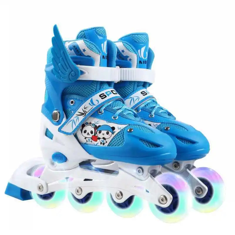 Factory Cheap Price Hot Selling in Stock Boys and Girls Skating Shoe Kids Inline Roller Quad Skates