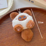 PLush Cat Wallet Keychain Soft Stuffed Animal Little Cat Bag Car Pendant Keychain Trinket Kids Stuffed Keychains Accessories