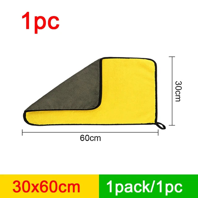 Seametal toalha de lavagem de carro de microfibra 400gsm dupla face coral veludo toalhas limpas alta absorção de água pano de secagem de lavagem de carro