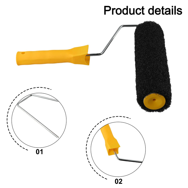 25cm Roller Brush Putty Cleaning Roller Texture Paint Diatom Mud Feeding Tool Brush Multifunctional Roller Brush Hand Tool