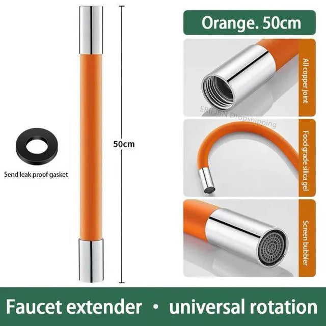 360° Rotating Silica Gel Faucet Extender Flexible Bending Bathroom Faucet Sink Universal Splash Extender Kitchen Accessories