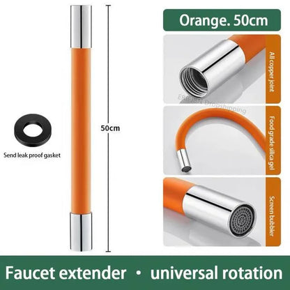 360° Rotating Silica Gel Faucet Extender Flexible Bending Bathroom Faucet Sink Universal Splash Extender Kitchen Accessories