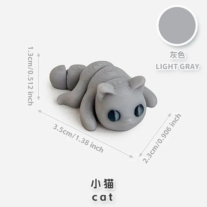 10/50pcs 3D Printed Simulation Toys Mini Animal Model Home Ornament  Cartoon Figure Birthday Gift Sets Decompression Kid Toy