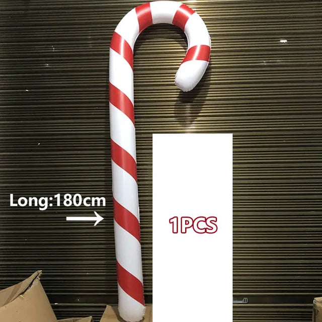 Inflatable Christmas canes, giant banana decoration, lollipop balloon, home party ornaments, bar atmosphere props, 2024 