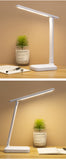 6000mAh Chargeable LED Table Lamp USB 3 Color Stepless Dimmable Desk Lamp Touch Foldable Eye Protection Reading Night Light