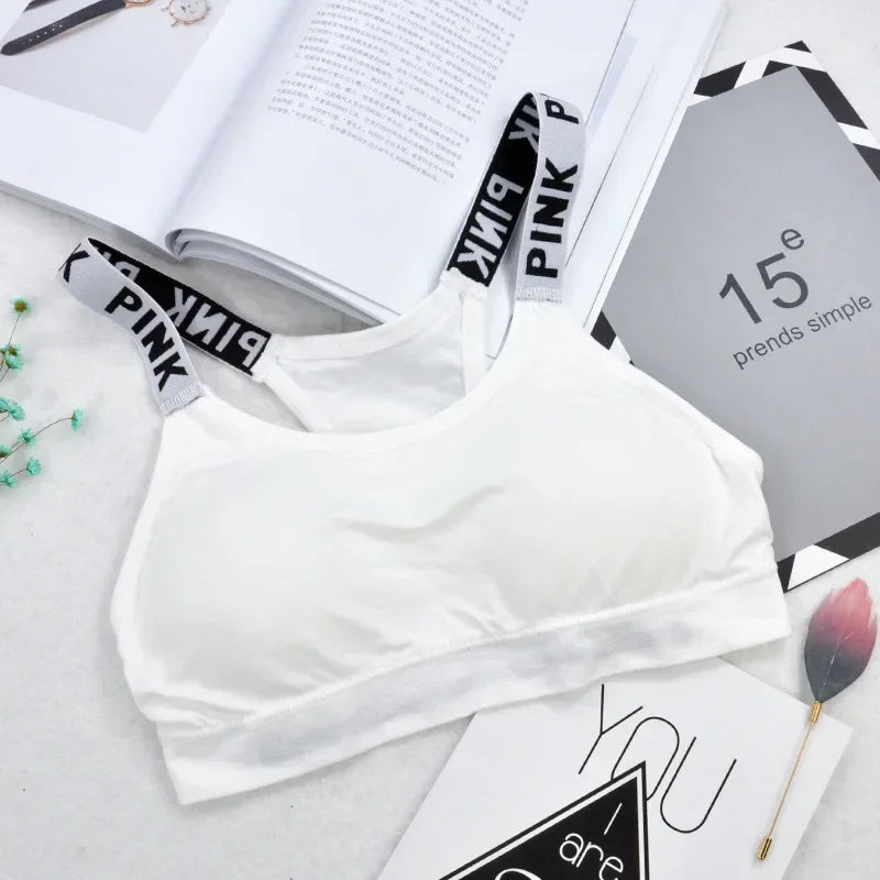 Women's Sports Bra Push Up Fitness Bra Yoga Bra Sport Underwear Running Gym Fitness Tops Black White Letters Seamless Underwear