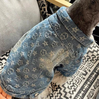 Pet Dog Cat Denim Coat Jacket Puppy Clothes Cool Apparel For Small Medium Dogs Cowboy Schnauzer Dobby Bear Teddy Pet Clothing