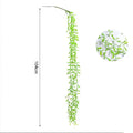 Artificial Plant Vines Wall Hanging Rattan Leaves Branches Outdoor Garden Home Decoration Plastic Fake Silk Leaf Green Plant Ivy