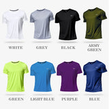 Long and Short-Sleeved T-Shirt Fitness Sports Tops Morning Running Ice Silk Quick Dry Outdoor Mountaineering Gym Clothing Men