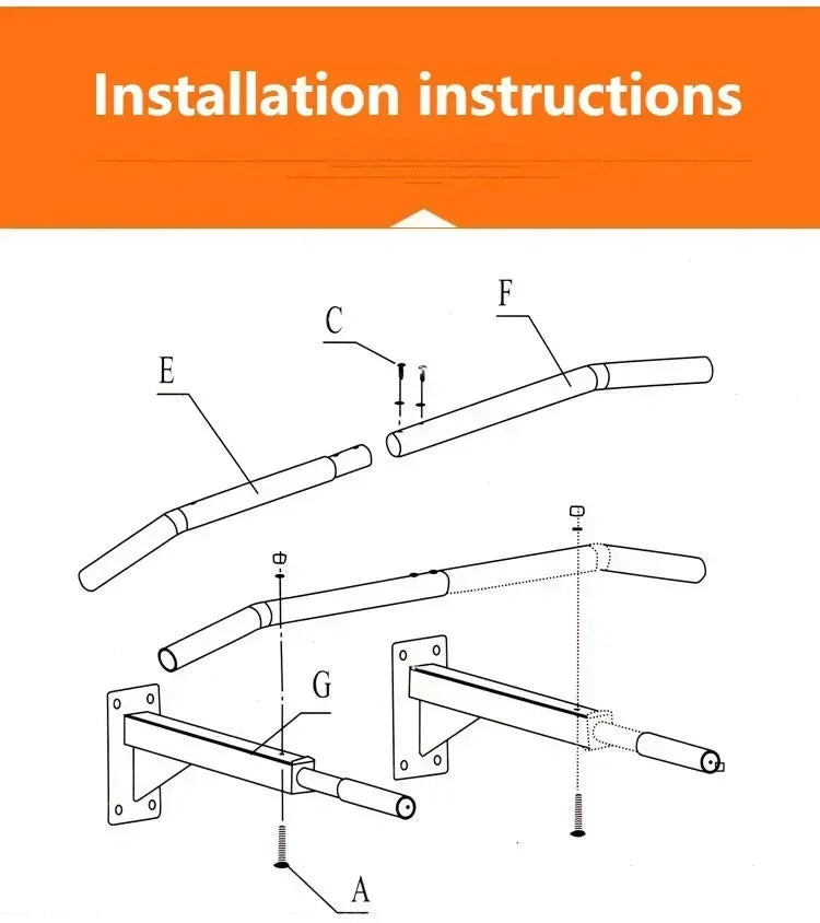 Multi Functional Home Fitness Equipment Wall Mounted Parallel Bar Indoor Pull-up Wall Mounted Parallel Bar Exercise Device