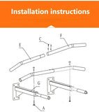 Multi Functional Home Fitness Equipment Wall Mounted Parallel Bar Indoor Pull-up Wall Mounted Parallel Bar Exercise Device