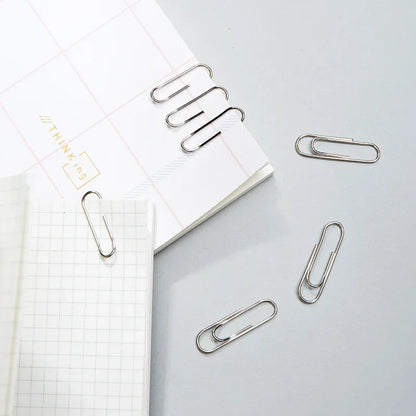 50/100/200PCS Metal Paper Clips Binding Clip Home Office Storage Supplies Anti Lost Mini Bookmark Planner Marking Paperclips