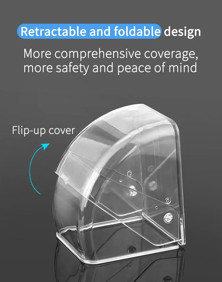 CACAZI PC Transparent Waterproof Cover for Wireless Doorbell Button Chime Outdoor Rain-cover Home Case Suitable for Most Buttons