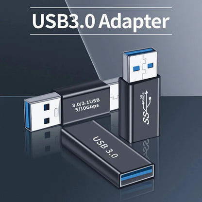Conector USB 3.0, adaptador USB a USB de 5 Gbps Gen1, macho a macho, hembra, convertidor USB, cable extensor para SSD y HDD, enchufe de extensión USB 3.0.