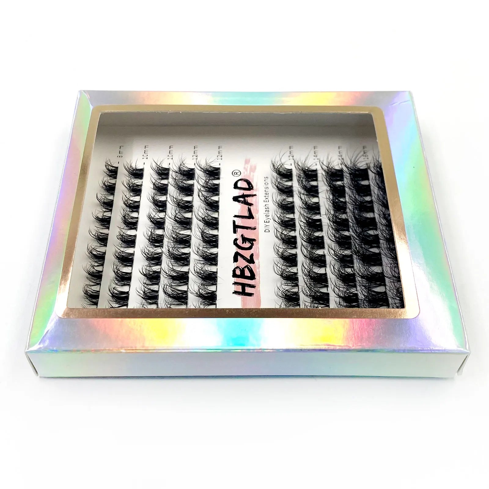 5D DIY Cluster Invisible Band Lashes Segmented Bundle Thick Eyelashes Extension Russian Volume Individual False Lashes Cilios