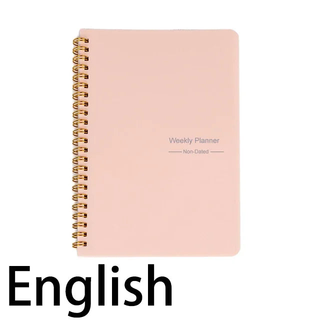 2023 A5 Spanish Agenda Notebook Bullet Daily Weekly Journal Schedule English Planner Organizer School for Office Stationery