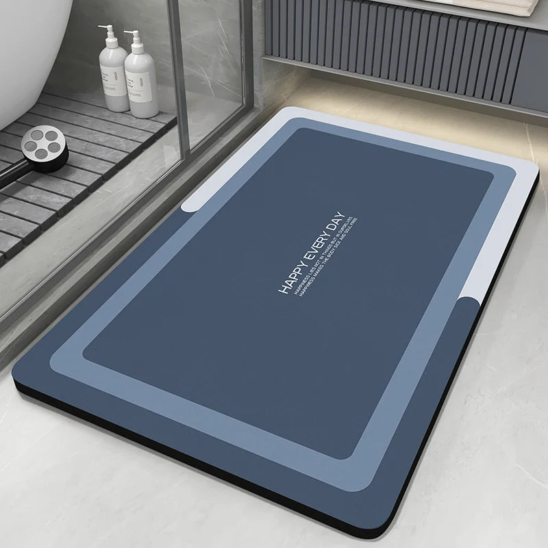 Diatomaceous Earth Bath Mat Bathroom Rug Absorbent Non-slip Floor Foot Mats Quick Dry Shower Carpet Toilet Pad Doormat Washable