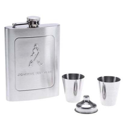 8oz Outdoors Portable Pocket Hip Flask Stainless Steel Whiskey Flask Drink Alcohol Container Gift Box Vodka Drinking Bottle Tools